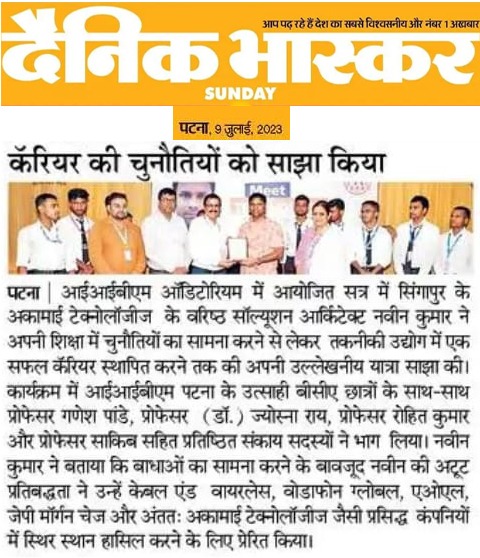 Inspirational Session by Akamai Technologies Expert at IIBM