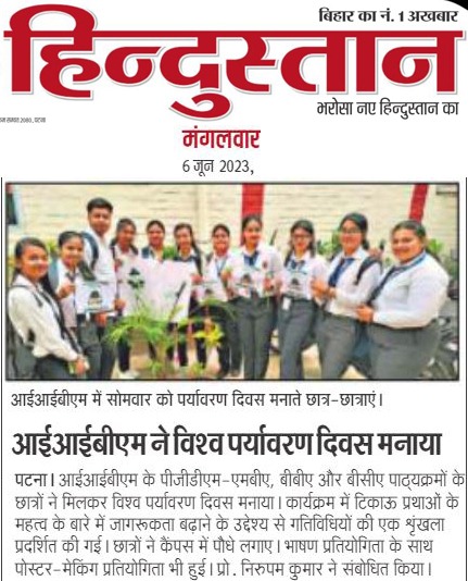 World Environment Day Celebrated by IIBM Students